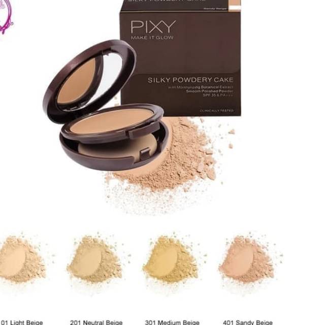 PIXY MAKE IT GLOW SILKY POWDER CAKE - BEDAK PADAT