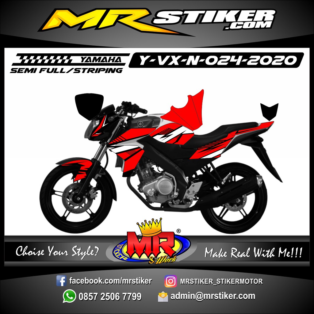 Decal Stiker Striping Motor Yamaha Vixion New Variasi Cover Body