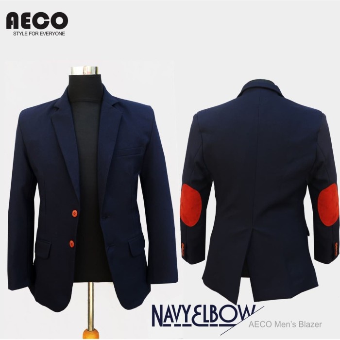 PRIA-BLAZER- BLAZER PREMIUM MENS ELBOW - HITAM, S -BLAZER-PRIA.