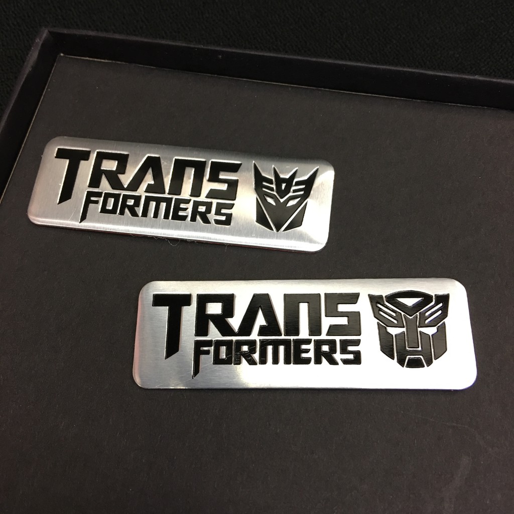 Tempelan Stiker Emblem Mobil Aluminium Transformers Tranformers