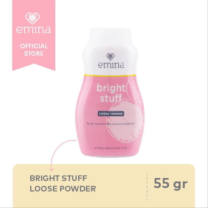 Emina Bright Stuff Loose Powder/Bedak Tabur 55gr