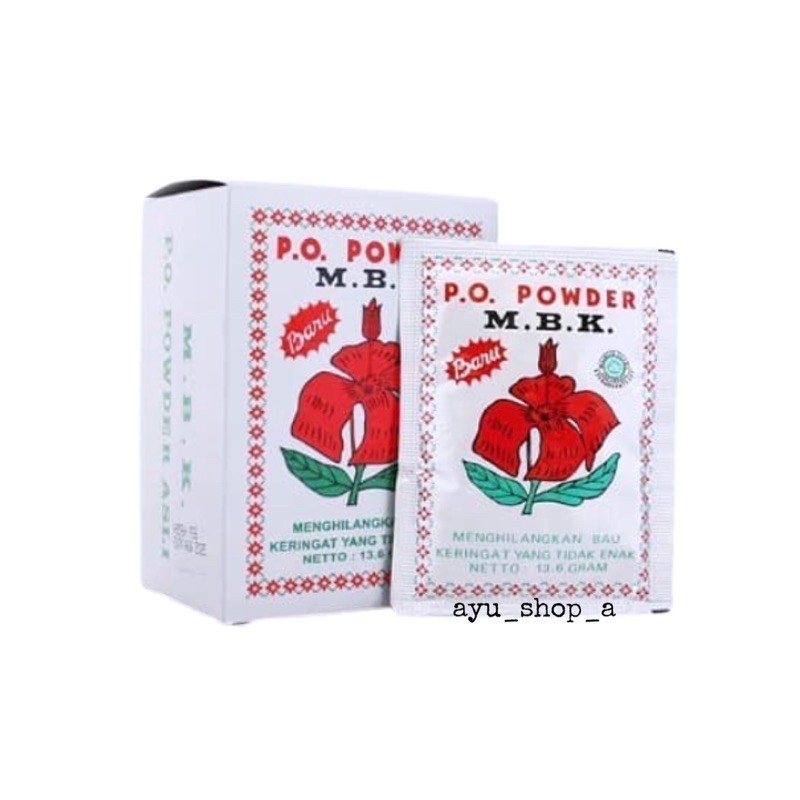 Mbk Powder Deodorant Ampuh / Bedak Manjur Silver  Dan Putih- Sachet / Eceran 13.6 Gram