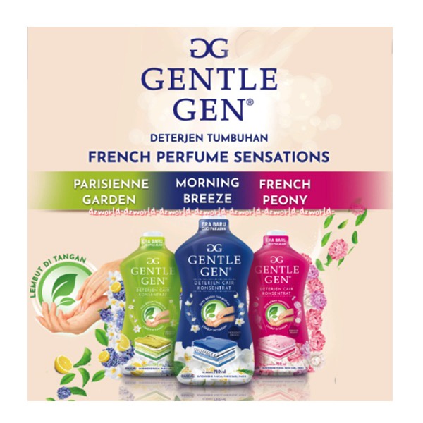 Gentle Gen 750ml Detergen Cair Konsentrat Daya Bersih Tumbuhan Sabun Cuci Cair Lembut Di Tangan Pascal Detergent GG Gentel Gen Gentlegen Botol 750 ml