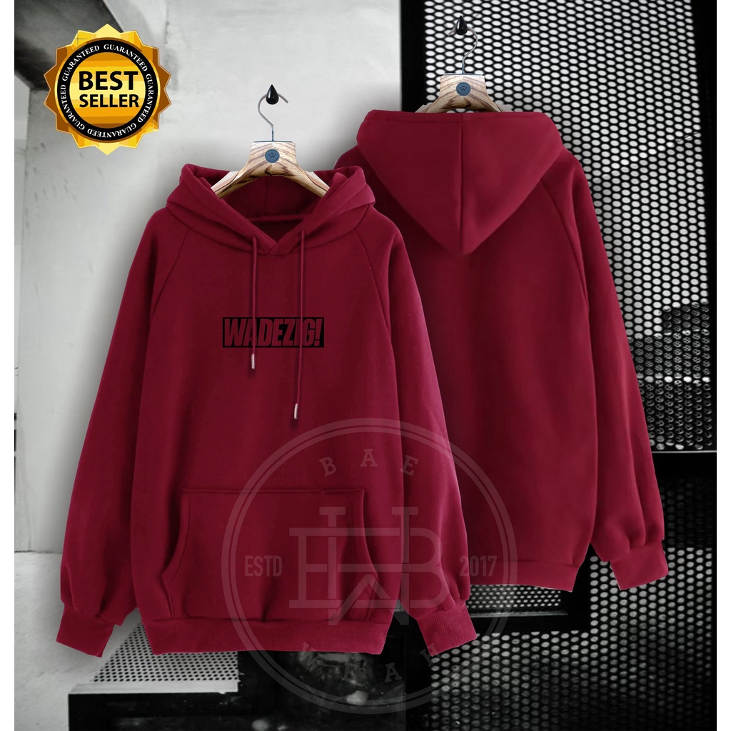 WADEZIGNEW Jaket Sweater Distro - Sweater Hoodie Pria Dan Wanita Flece Tebal