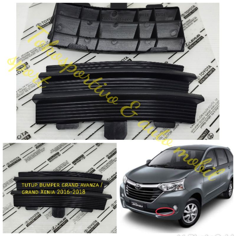 Tutup Lubang bumper depan kisi kisi bawah Toyota grand Avanza Xenia 2016 2017 2018