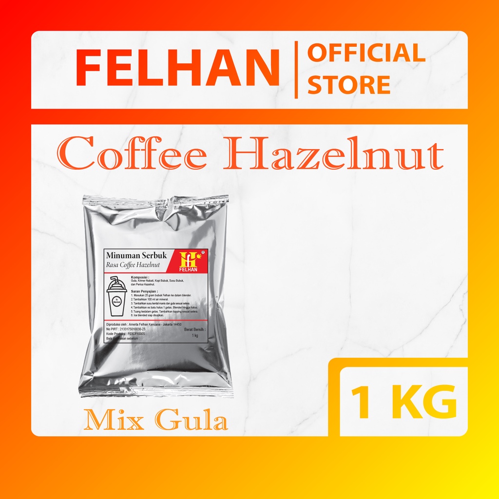 

FELHAN - Bubuk Minuman / Bubble Drink Rasa Coffee Hazelnut (1000 gram)