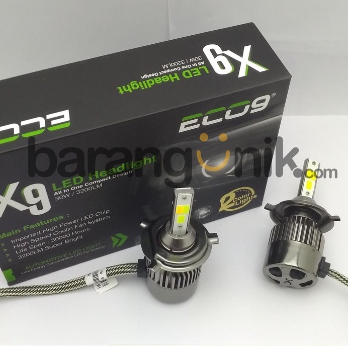 LAMPU MOBIL LED HB4 ECO9 30W X9 3WARNA