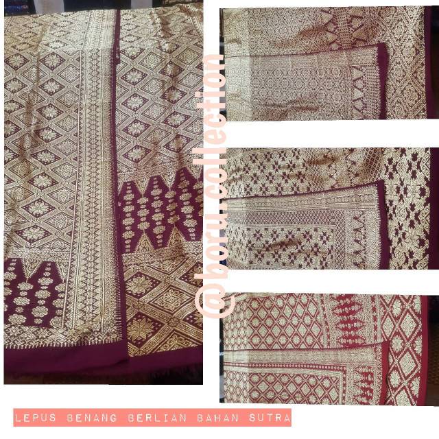 Lepus Benang Berlian Bahan Sutra Original / Songket Tenun Asli Palembang Tenun Tangan