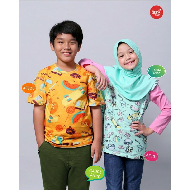 Kaos Afrakids Pendek AF300 &quot;Sharing is Wonderfull&quot;