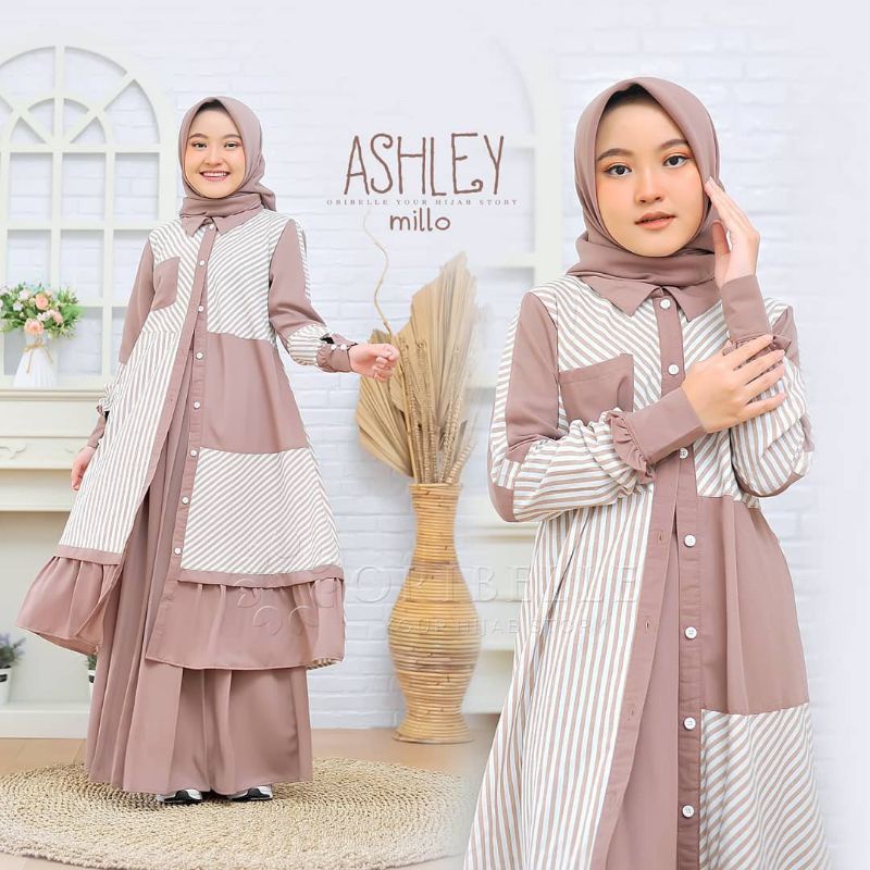 GAMIS MUSLIM ANAK REMAJA 11-15 TAHUN/ASHLEY KIDS/GAMIS MUSLIM ANAK TERLARIS ORIBELLE/FAR MOSLEMSTORE