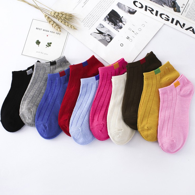 OVERFLOWS.ID ✿ KAOS KAKI MATA KAKI ANKLE SOCK REMAJA WANITA PENDEK STRIP ALA KOREA