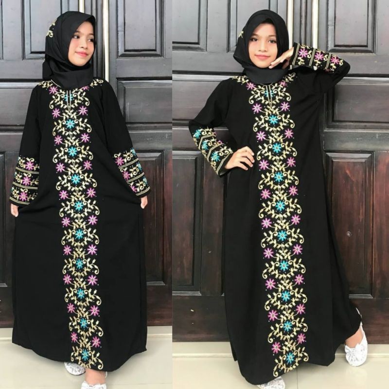 Gallery Exclusive Abaya Hitam Gamis Anak Bordir Turkey 1301