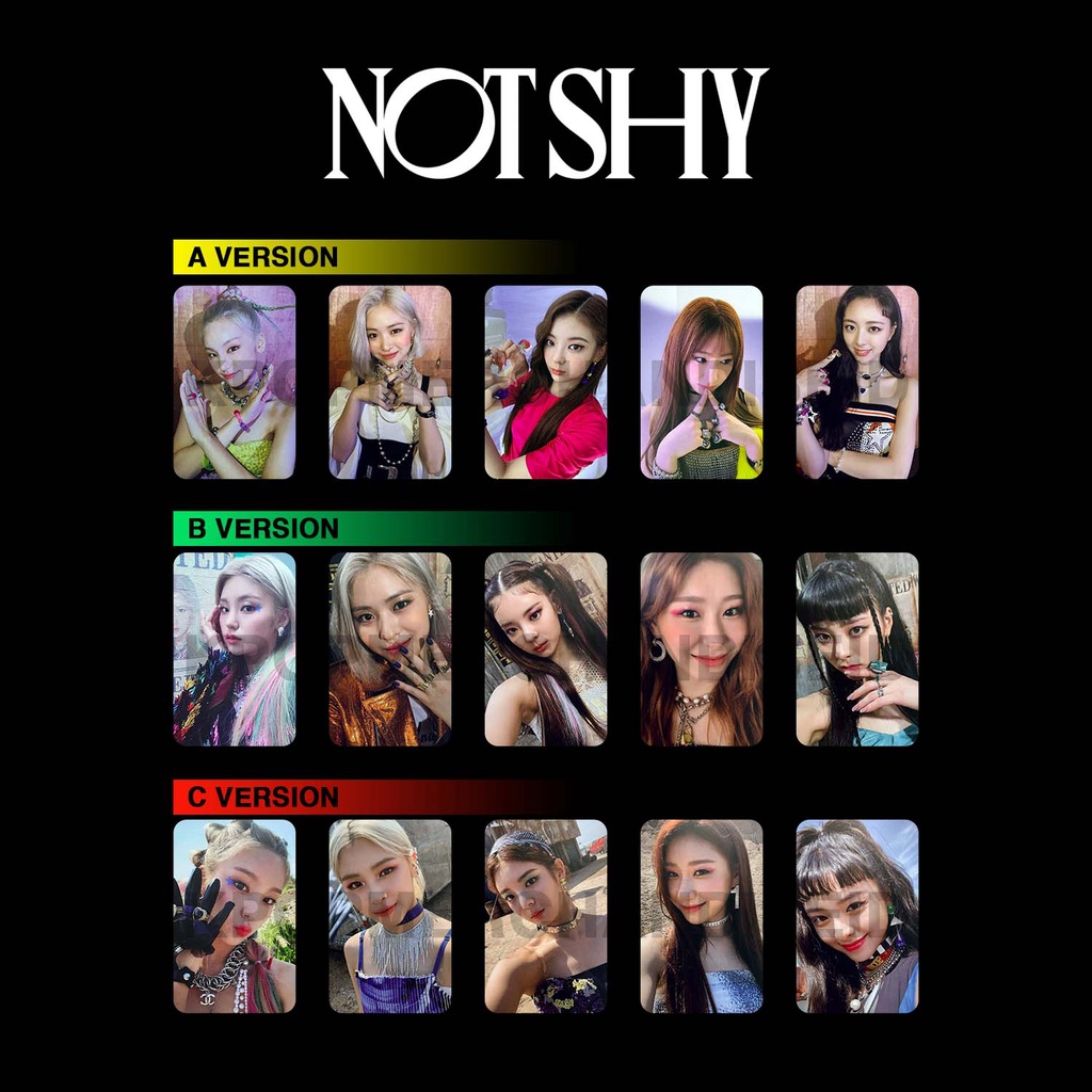 Photocard ITZY Unofficial NOT SHY Premium Chaeryeong Lia Ryujin Yeji Yuna