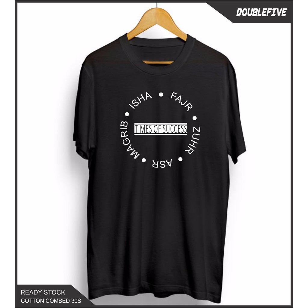 Kaos Distro Kaos Dakwah Kaos Islami Kaos Shalat 5 Waktu Kaos Cotton Combed 30S Premium