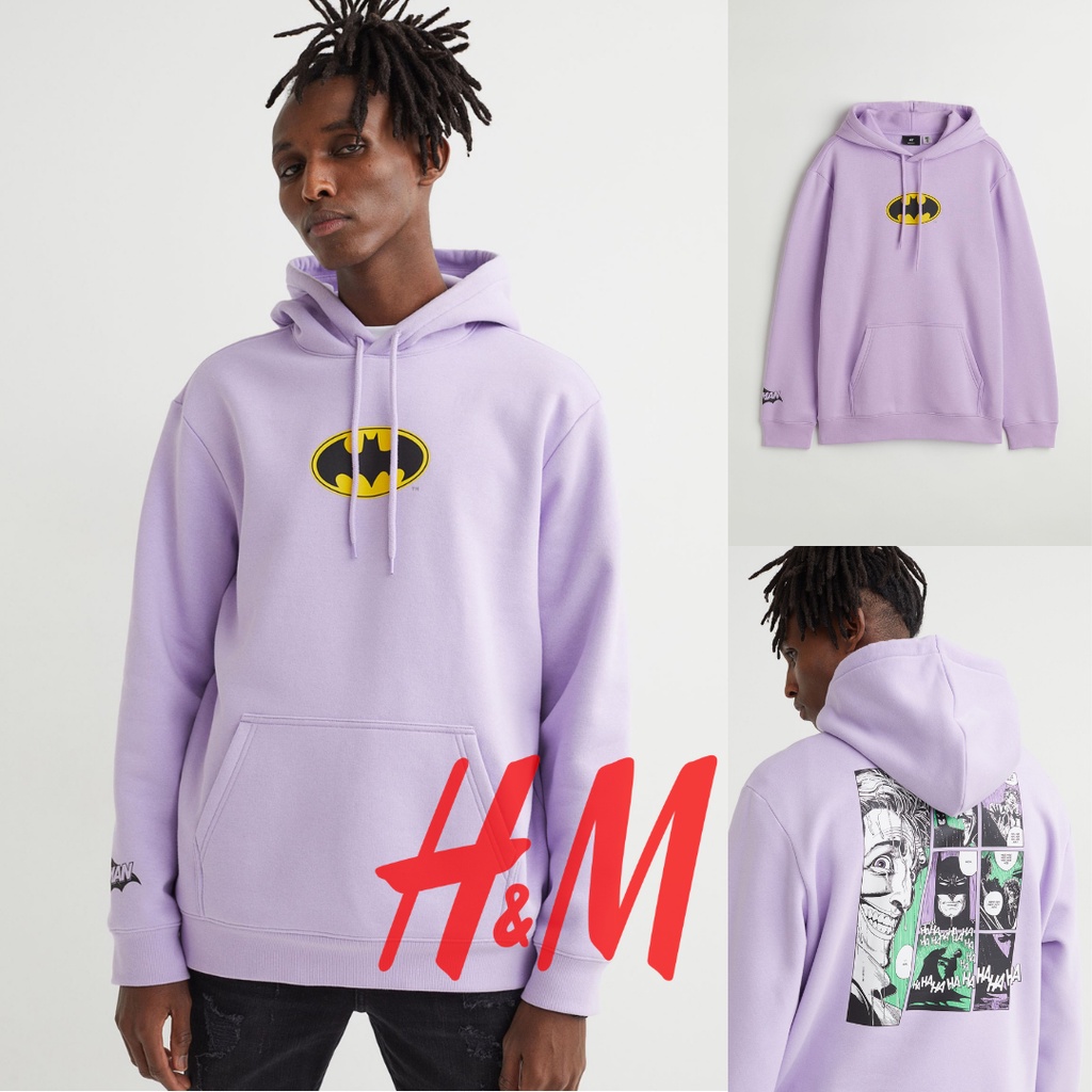 SWEATER HOODIE H&M ORIGINAL BATMAN LILAC SWEATER H&M ORIGINAL HNM SALE CREWNECK H&M SWEATER HOODIE P