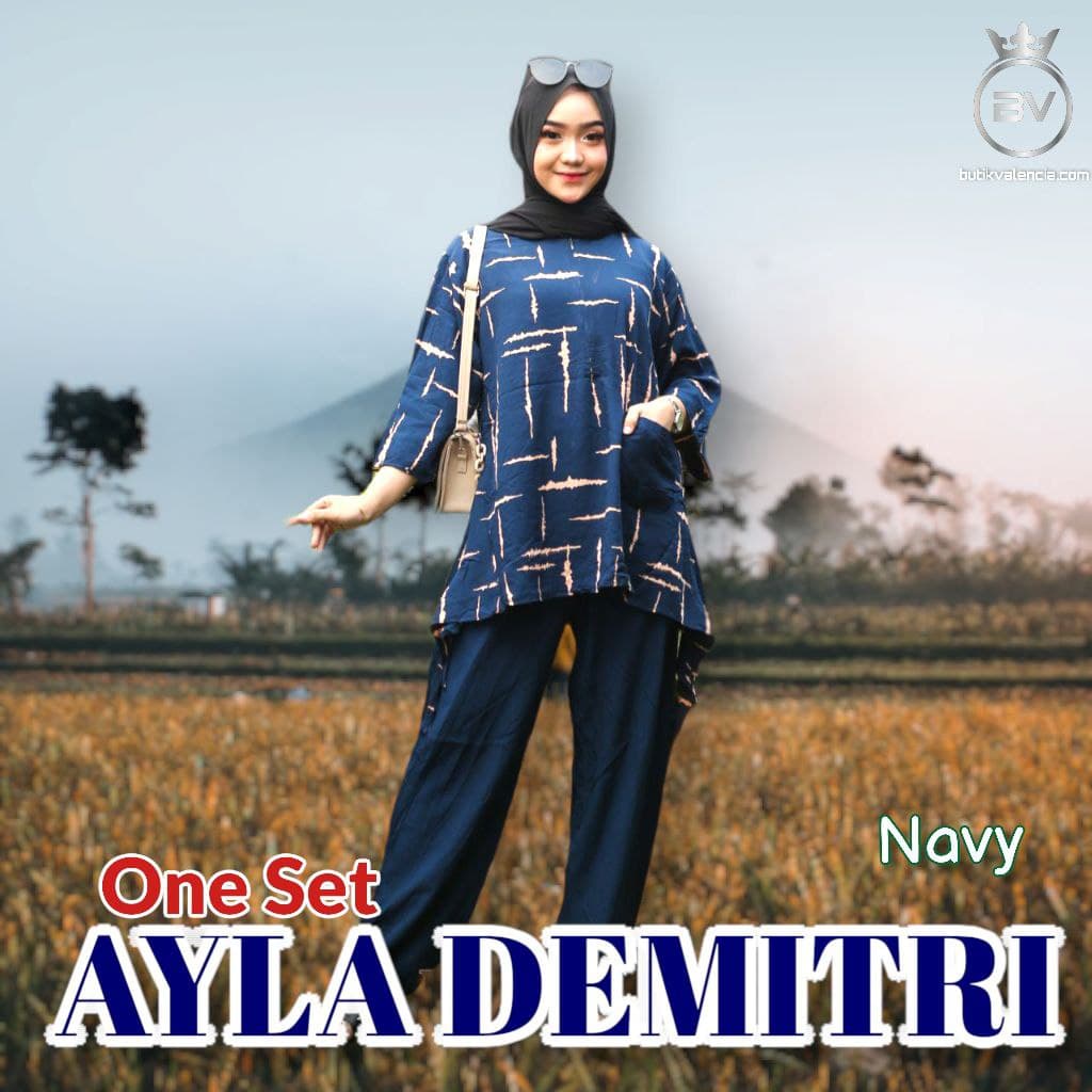 ONE SET TIE DYE AYLA DEMITRI 2 in 1 / SETELAN TIE DYE WANITA KEKINIAN / SET RAYON / SETELAN DAILY