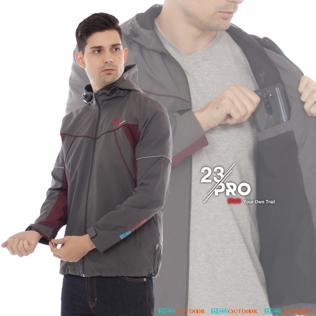 23 PROJECK JAKET PRIA V - PRO OUTDOOR SIZE M , L , XL BRAND FASHION ORIGINAL BANDUNG