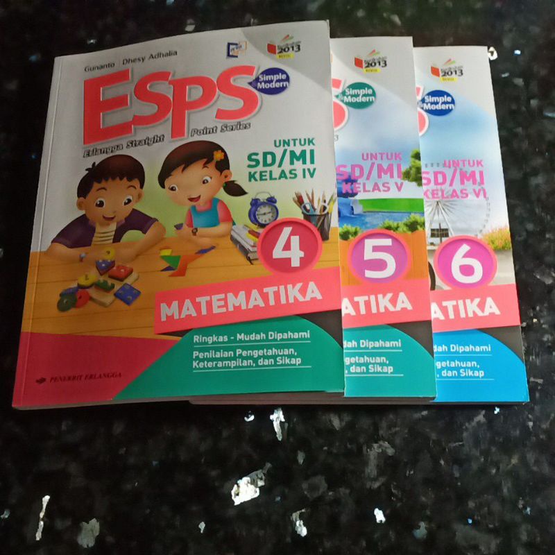 Buku (Esps) Erlangga Straight Point Seris  Matematika Kelas Sd 4,5,6,IV,V,VI. Penerbit Erlangga, Gun
