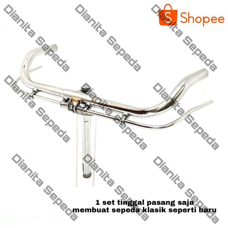 stang sepeda onthel ontel setang jengki pit unto onta kebo 1 set rem leher setir original klasik