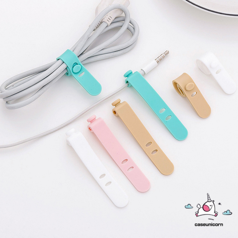 1pc Winder Organizer Holder Kabel Earphone / Mp4 Bahan Silikon