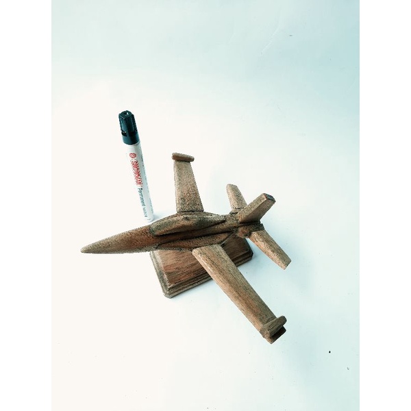 miniatur pesawat terbang mini dari kayu