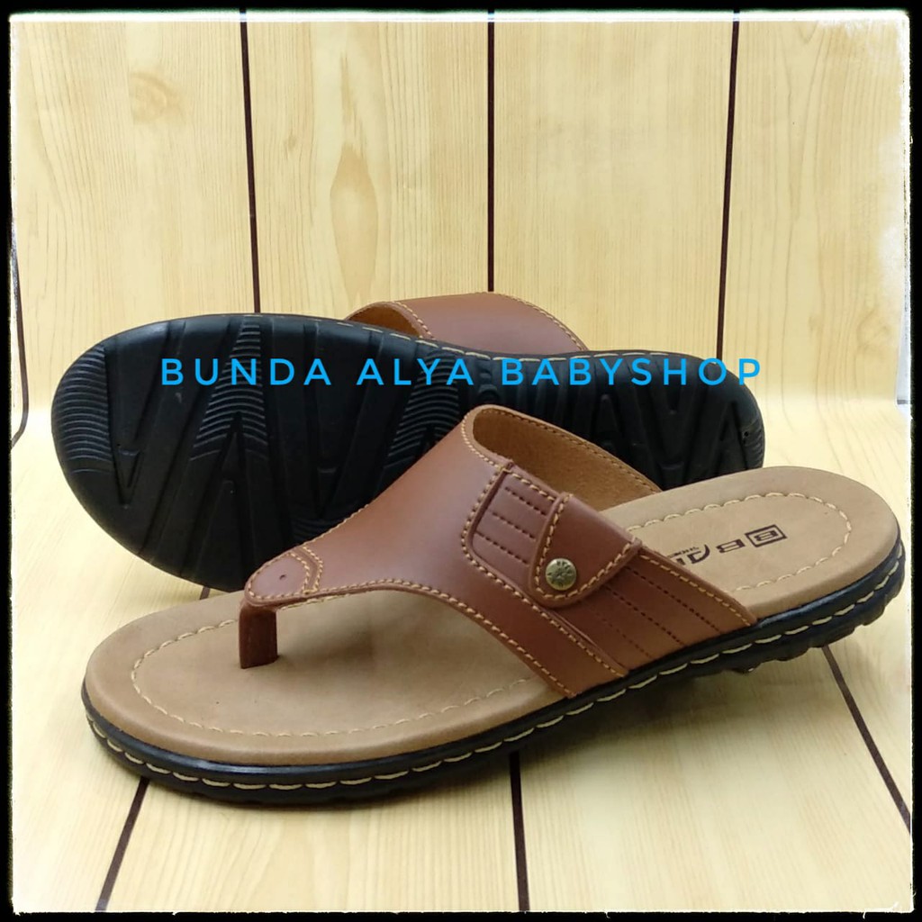 Sandal Pria Jepit Casual Ukuran 39 - 43 Simple Elegant - Sendal Jepit Cowok Polos COKLAT Semi Formal