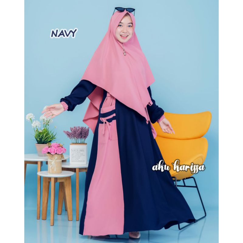 Gamis Anisa Syari Aku Karissa Ori / Gamis Ity Crepe Syari Ori Aku Karissa / Gamis Set Aku Karissa
