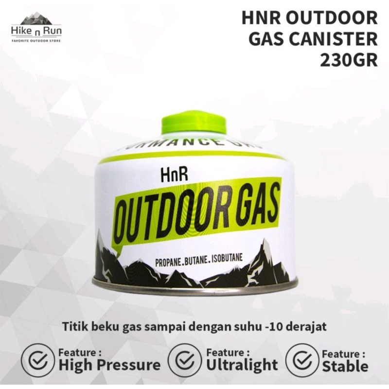 Tabung Gas Canister 450 Gram + isi /  Hike n Run Canister ultralight / gas butane ultralight Ul