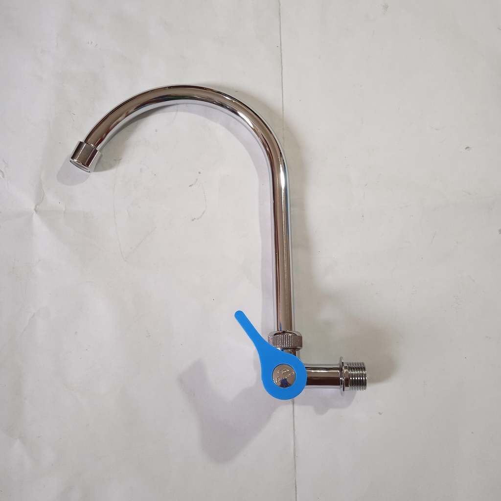 Kran Angsa Cuci Piring 1/2 inch Kran Air Wastafel Stainless Steel Handle Engkol Warna