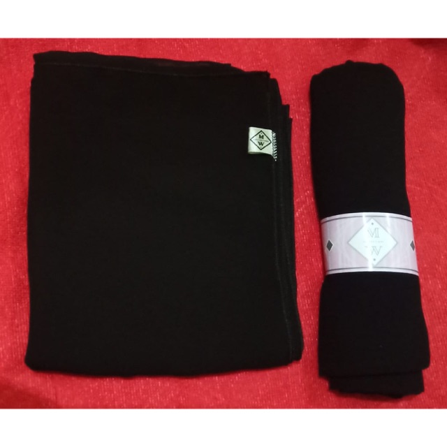 Jilbab pashmina polos hitam / jilbab pashmina  ceruti
