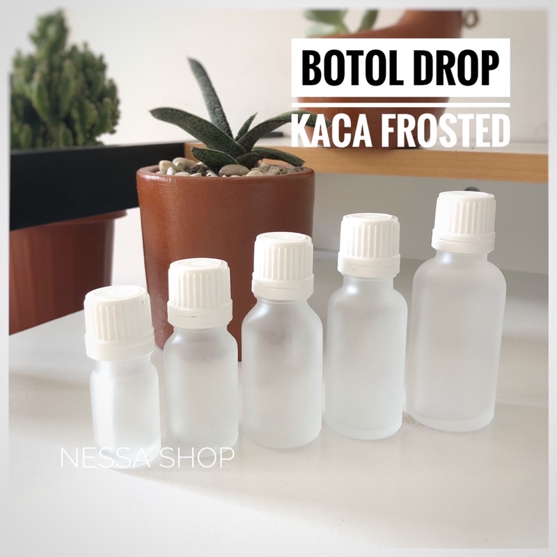 Botol Drop Kaca Frosted Tebal