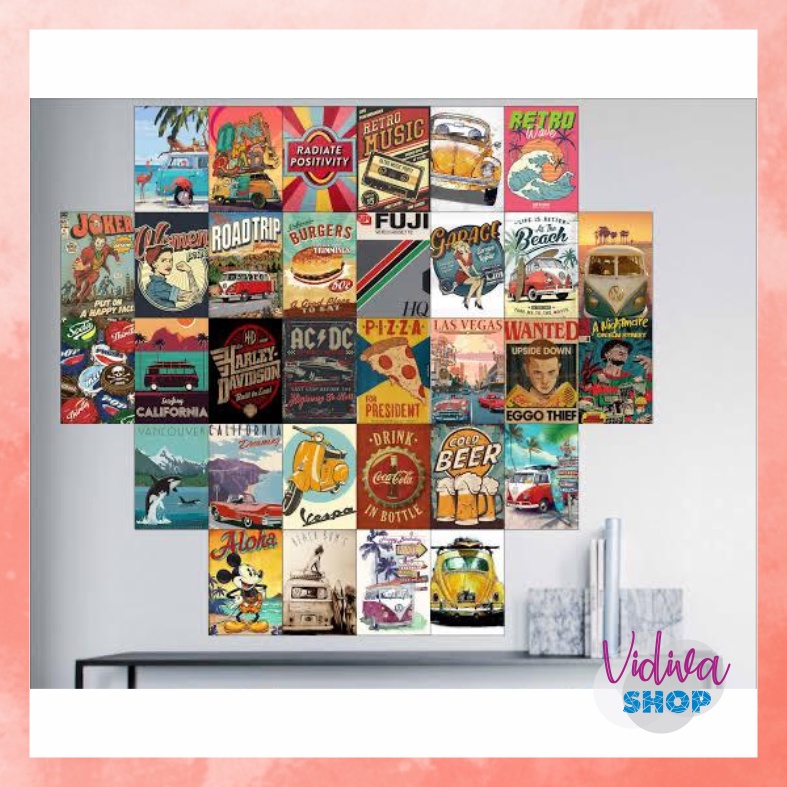 Poster dinding Aesthetic | Poster Aesthetic | Poster Custom A6 A5 A4