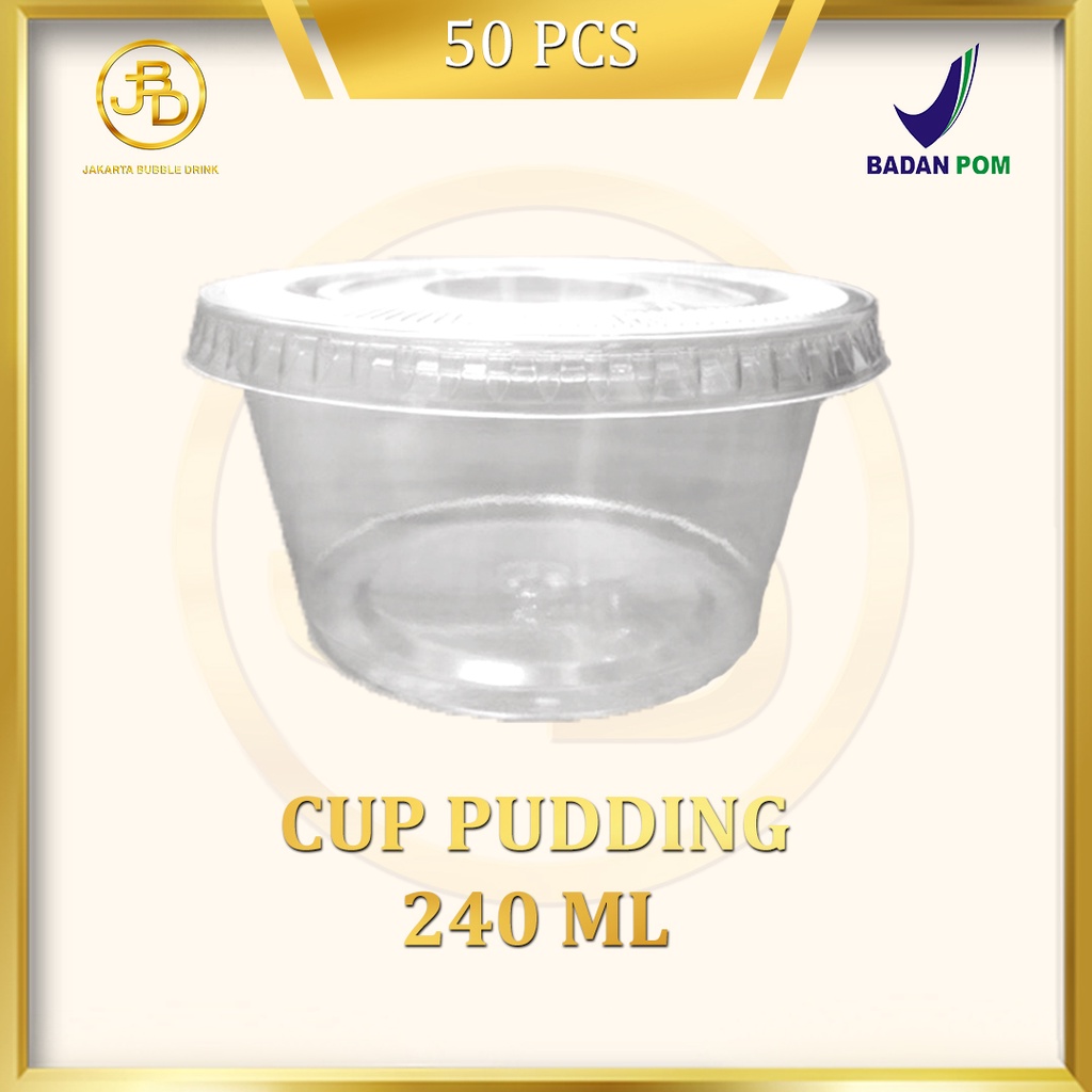 CUP PUDDING 240 ML + TUTUP CUP PUDDING | JBD | Powder Supply