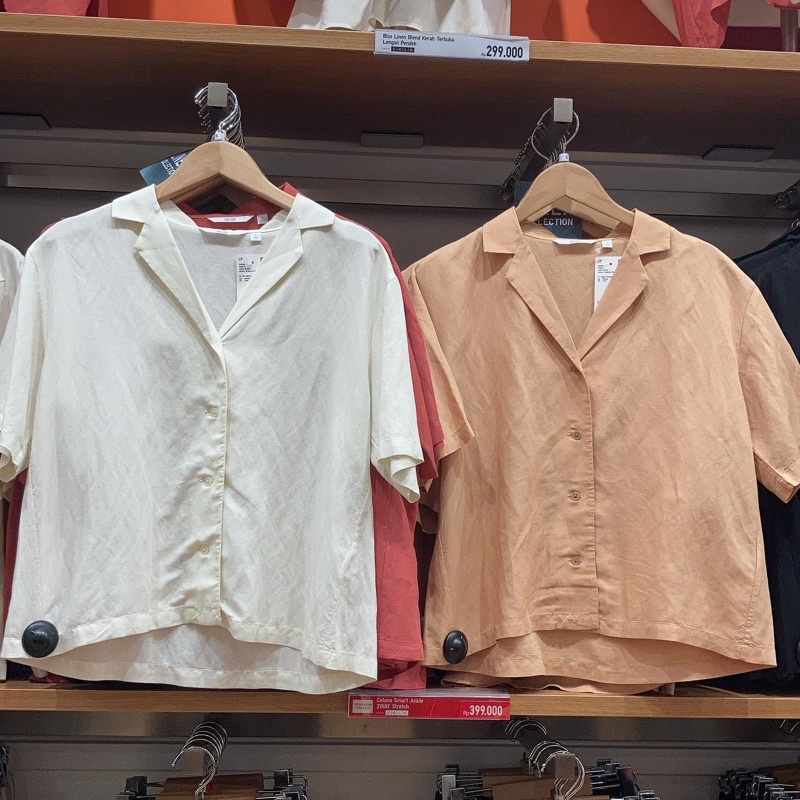 blus uniqlo linen