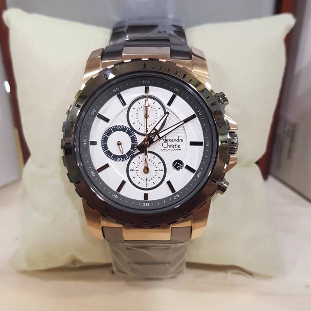Jam Tangan Pria Alexandre Christie AC 6141 Black Grey