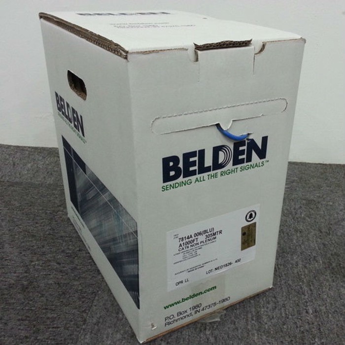 KABEL LAN UTP Cat 6 - Cat6 BELDEN Original Made In USA Meteran - Eceran