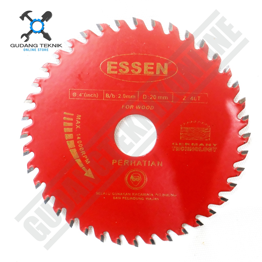 Mata Pisau KAYU Circular Saw ESSEN 4&quot; 24T 40T - Mata Gergaji Circle 4 Inch 24T 40T - Circular Saw Blade