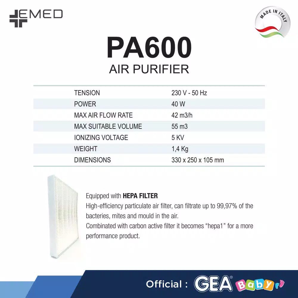 Emed Air Purifier PA 600 / Penyaring Udara