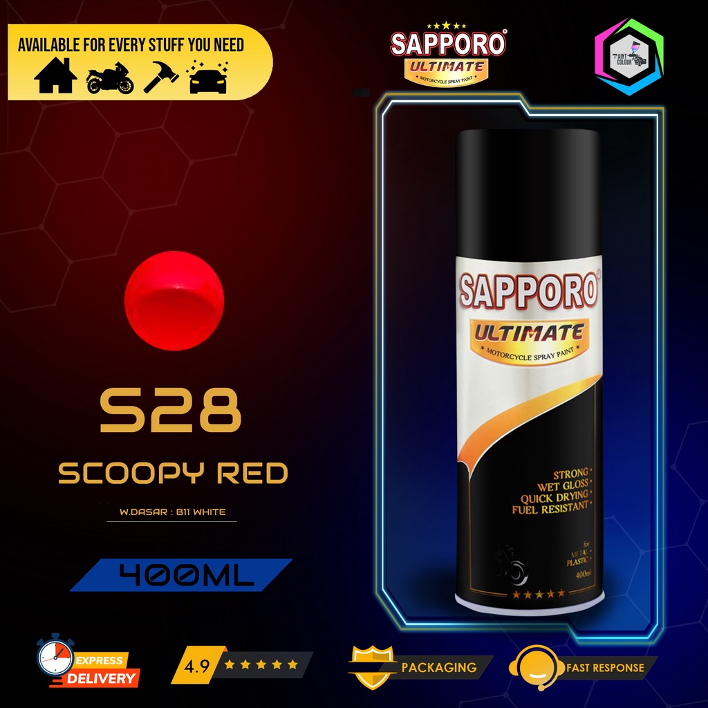 SAPPORO ULTIMATE Cat Semprot S28 - Scoopy Red