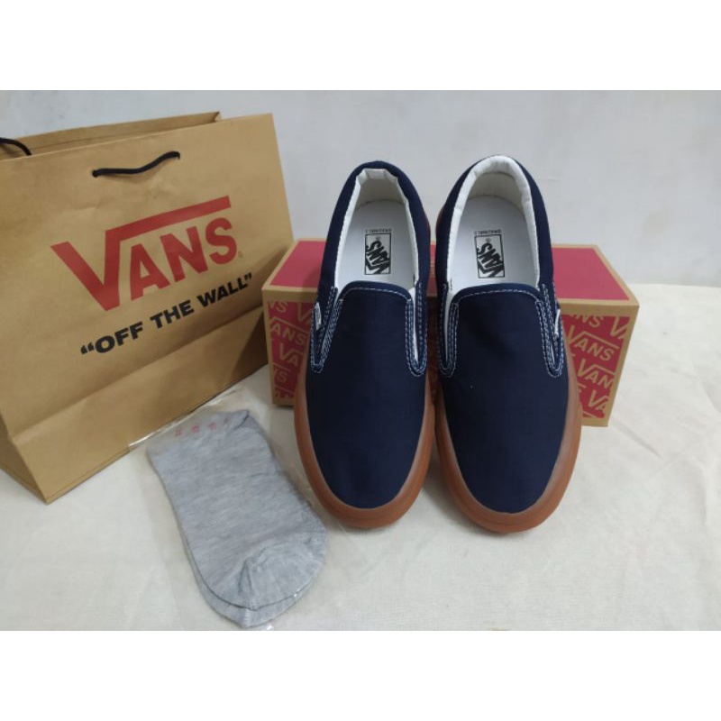 sepatu VANS slipon sol gum