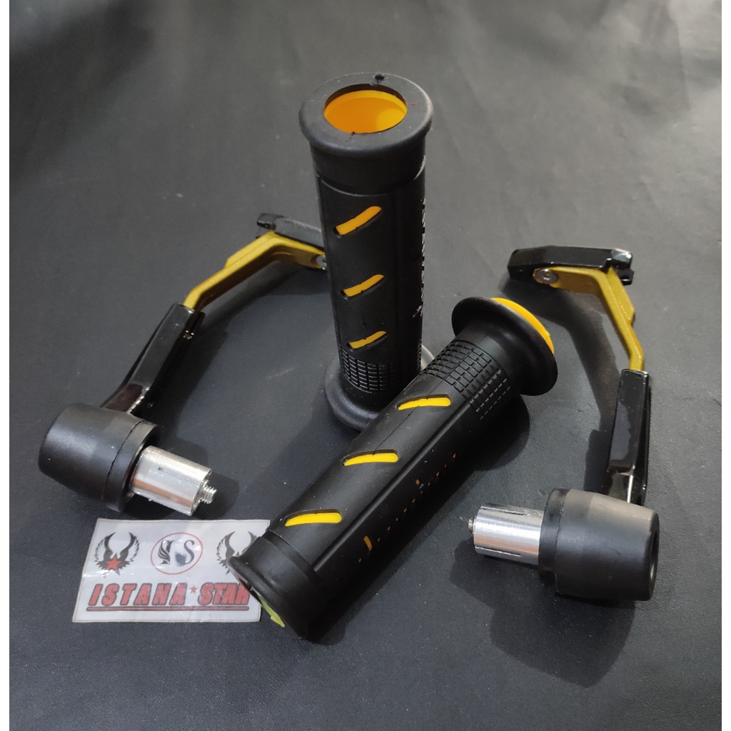 [PAKET STANG ACC] Proguard Robot Plus Handgrip Domino sisik Universal Motor Warna KUNING