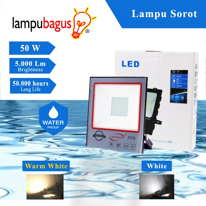 Lampu Sorot 50 Watt Lampu Tembak Led Floodlight Waterproof