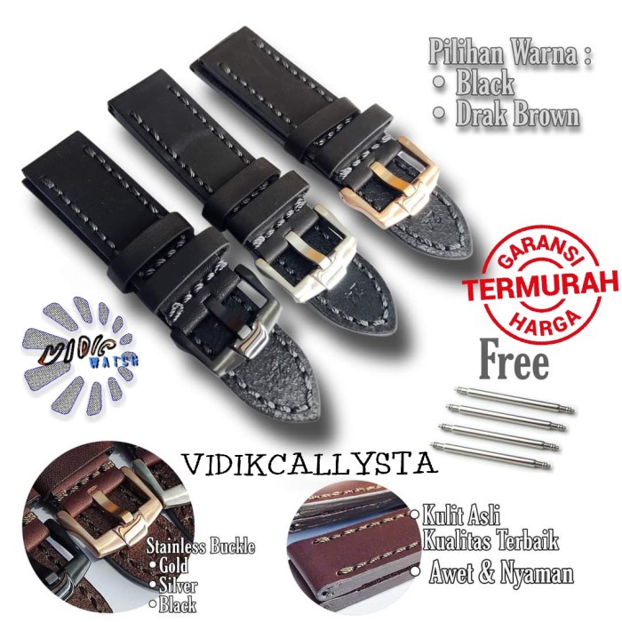 STRAP Tali jam tangan Kulit Asli 22mm 24mm 26mm Strap Jam Tangan 22 24 26 MM