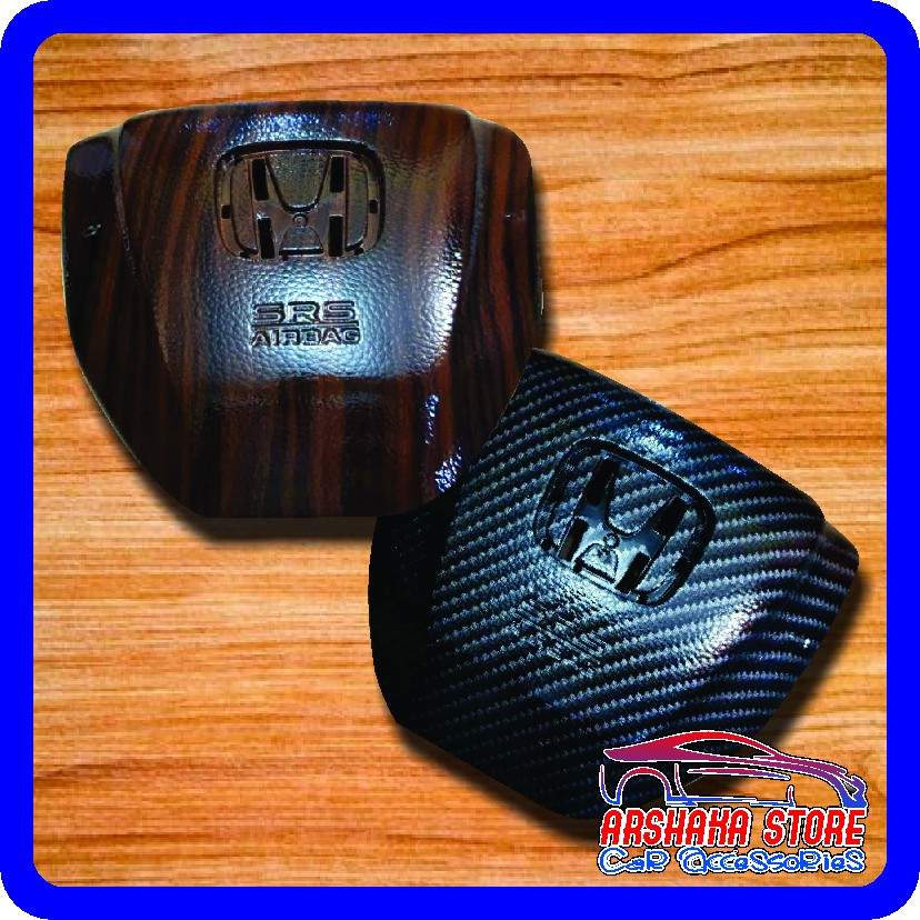 Cover Airbag Steer Stir Honda Civic Turbo - CRV Carbon Wood
