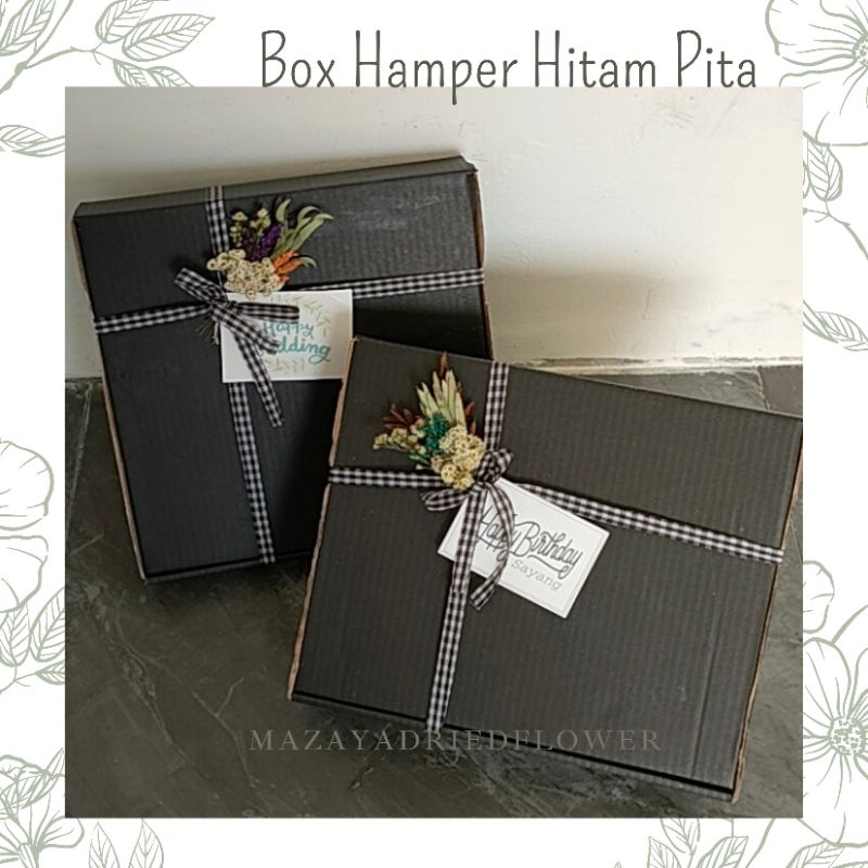 Box Hampers  (Bebas custom kata kata)/ paket lengkap DIY box hampers / kotak kado / kotak box