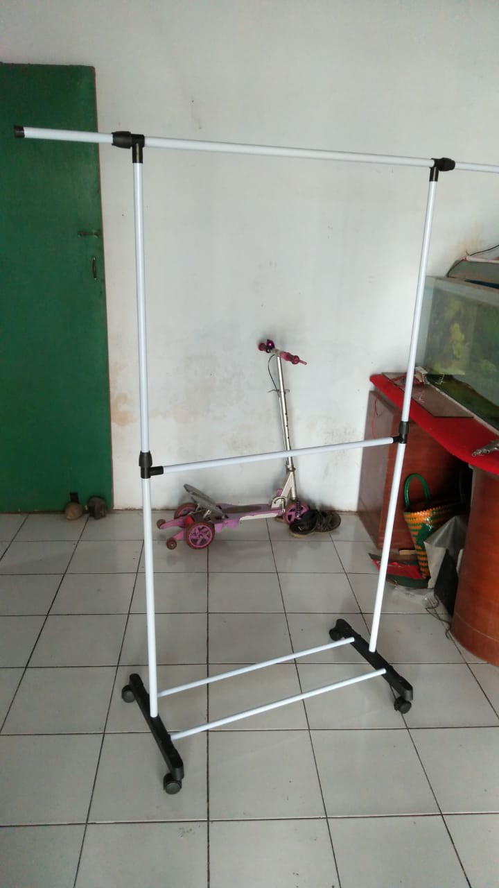 (siap Kirim) Gantungan Baju/ Standing Single Rod/single Pole/ Jemuran