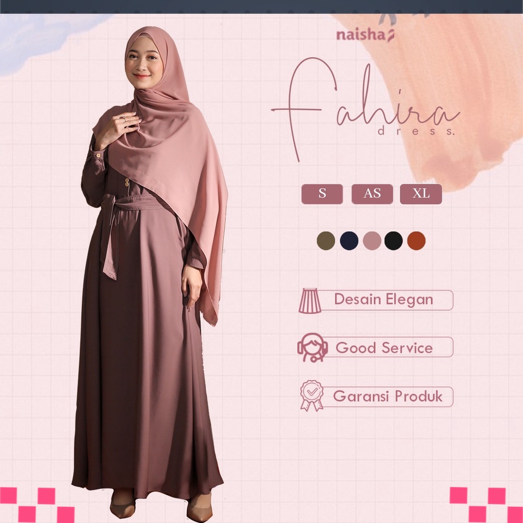 Fahira Dress by Naishaofficial / Gamis Fahira / Gamis Dewasa