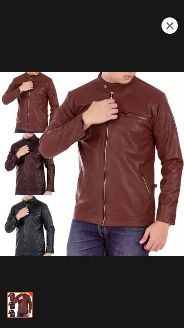 Jaket pria semi kulit casual GROSIR