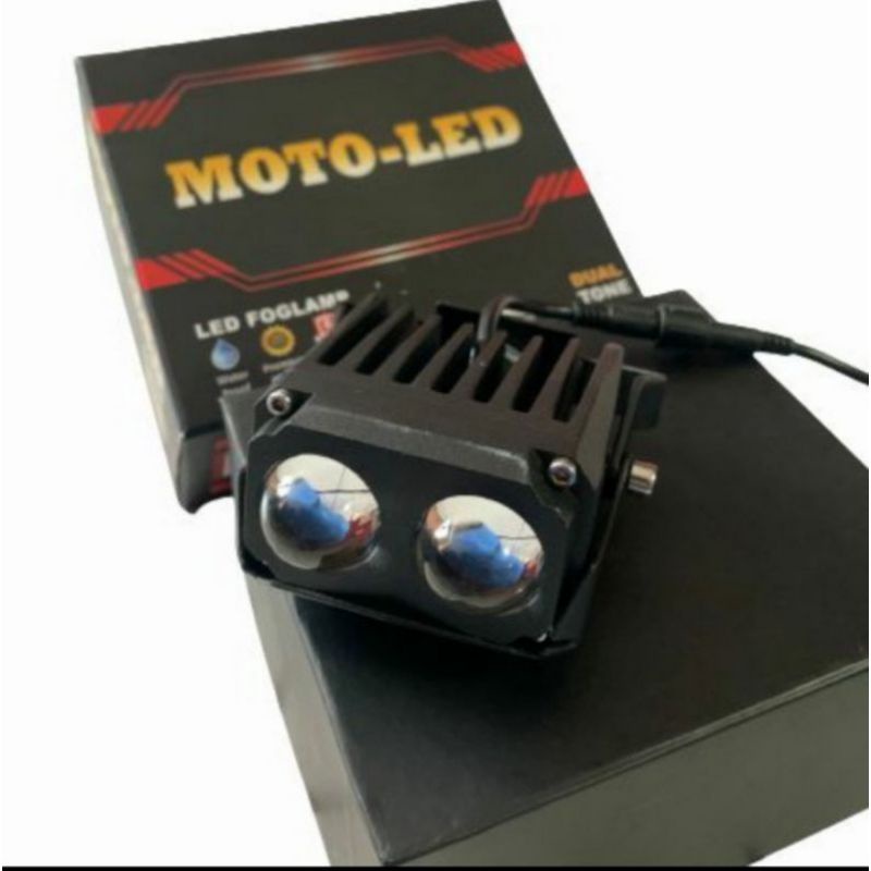 Lampu Tembak Dual Tone Motoled Premium Putih Kuning