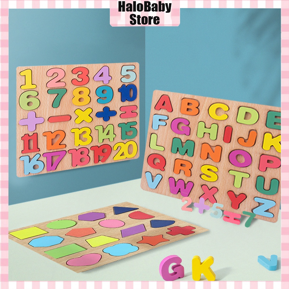 Halobaby Mainan Puzzle Edukasi / Wooden Toys/ Mainan anak jigsaw wooden toys puzzle kayu